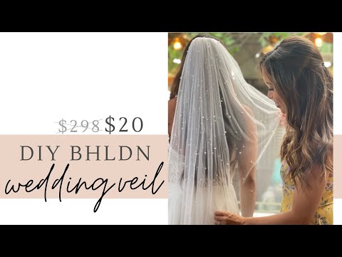 Part of a video titled i DIY-ed a BHLDN wedding veil for $20 (wedding DIY) - YouTube