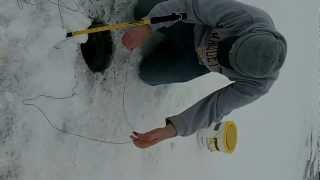 preview picture of video 'Ice Fishing Devils Lake, North Dakota'