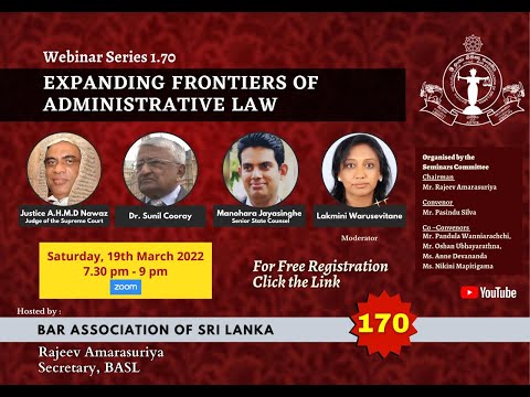 170th BASL Webinar - Expanding frontiers of Administrative Law