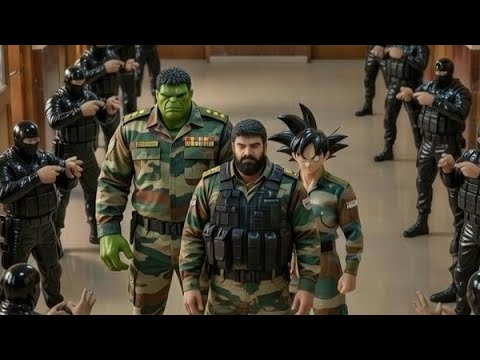Goku and Hulk| Indian army saves school children|Goku vs Hulk#army #live #cartoon #viral #trending