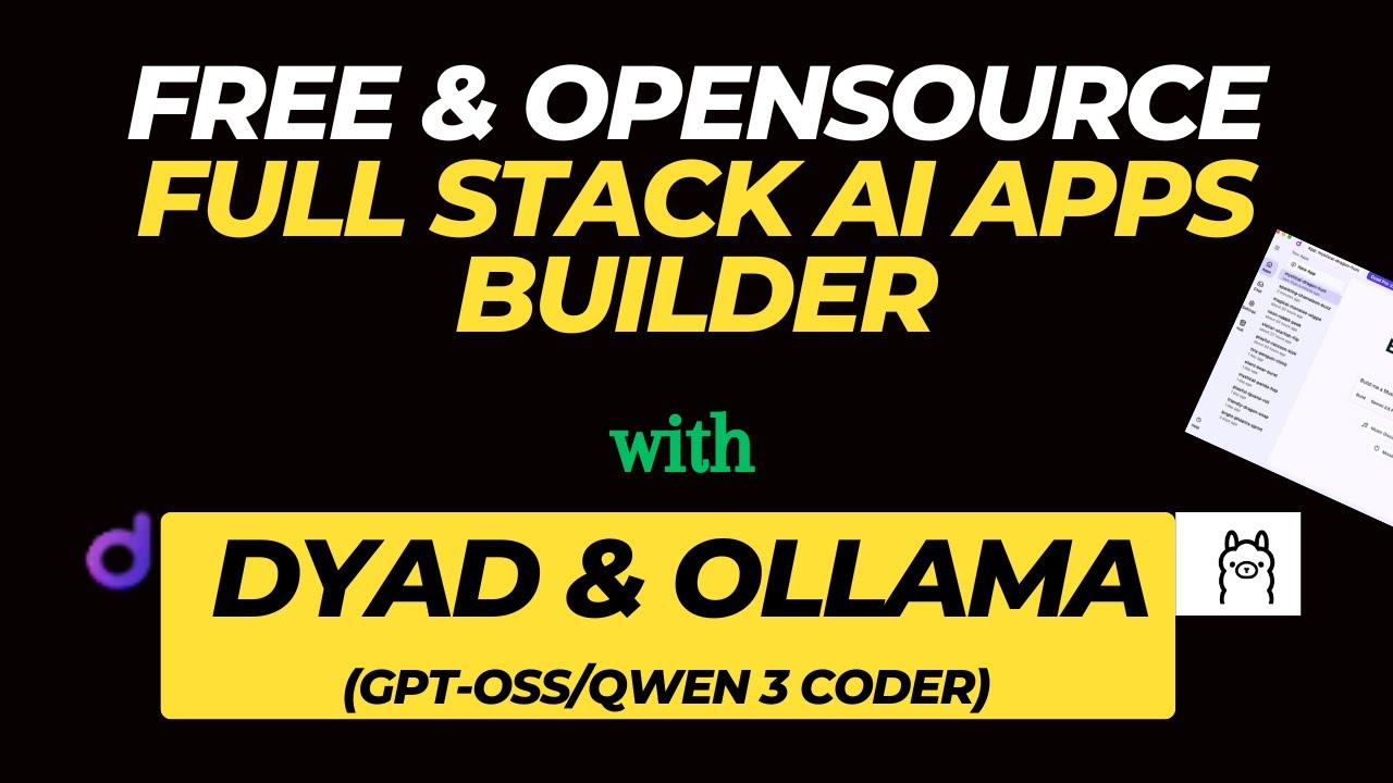 Build AI Apps Locally in Minutes (Free & No API Costs!) | Dyad + Ollama