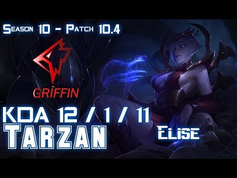 GRF Tarzan ELISE vs OLAF Jungle - Patch 10.4 KR Ranked