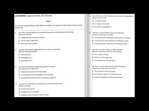 Listening B2, FCE 1 (2015), Test 1, Part 1