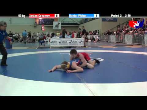 Jordan Conaway vs. Hunter Weber at 2013 ASICS University Nationals - FS