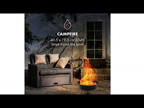 Klarstein Brooklyn-BBQ • 4-in-1 Barrel Barrel • Grill, Smoker SlowCooker & Fire Bowl • Ø 42