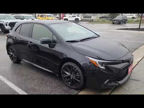 2023 Toyota Corolla Hatchback CVT in Black for sale at Stouffville Toyota in Whitchurch-Stouffville, ON