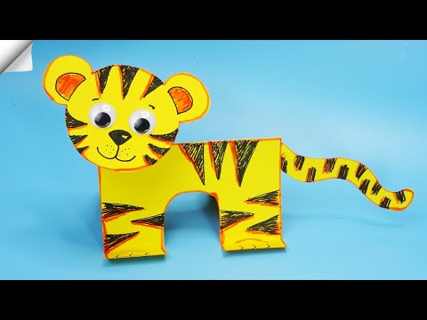 Symbol 2022 tiger Moving paper tiger Easy paper crafts ideas