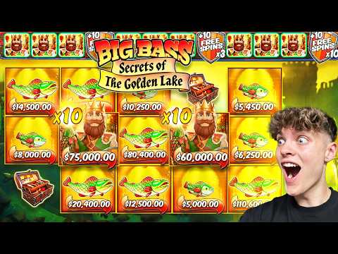 RECORD WIN ON BIG BASS SECRETS OF THE GOLDEN LAKE!!