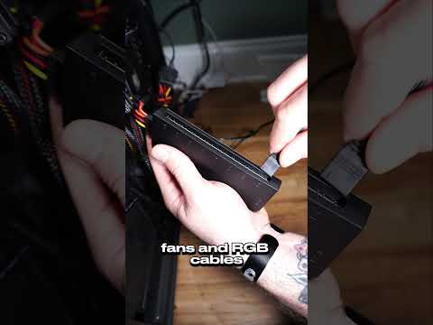 Installing a fan/rgb hub in your PC! #pcbuild #pcgaming #gamingpc #gaming #pc #pctips #shorts