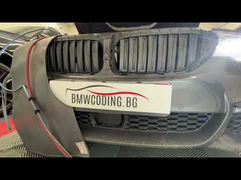 BMW 5 Series G30 2017 front grille flaps fixed