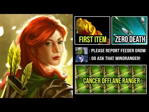 HOW TO OFFLANE WINDRANGER IN 7.23 with First Item MKB 11min Godlike 100% Deleted Drow DotA 2