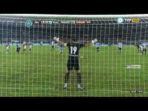 River Plate beat Racing in the derby and caught up with Lobo at the top of the championship.