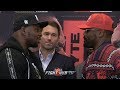 DILLIAN WHYTE & DERECK CHISORA TALK SMACK TO EACH OTHER DURING FACE FOR OFF FOR REMATCH