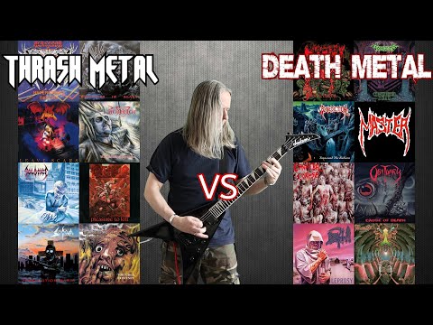 Thrash Metal VS Death Metal ( Old School Guitar Riffs Battle)