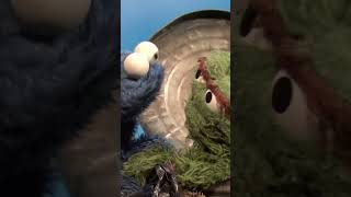 Cookie Monster Gives Oscar the Grouch a Hug #sesamestreet