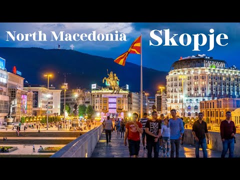 Skopje, North Macedonia 🇲🇰 | Stunning Street Walk Through the City (4K Travel Tour)