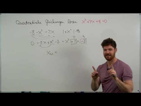 Quadratische Gleichungen. LÖSEN mit PQ Formel. Beispiel.