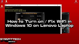 How to Turn on / Fix WiFi in Windows 10 on Lenovo Laptop | SYSNETTECH Solutions
