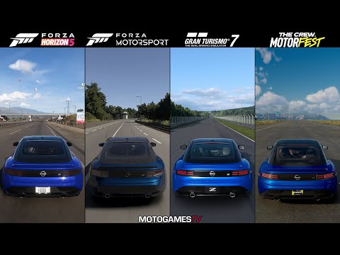 Nissan Z Sound Comparison - Forza Horizon 5 vs Motorsport vs Gran Turismo 7 vs The Crew Motorfest
