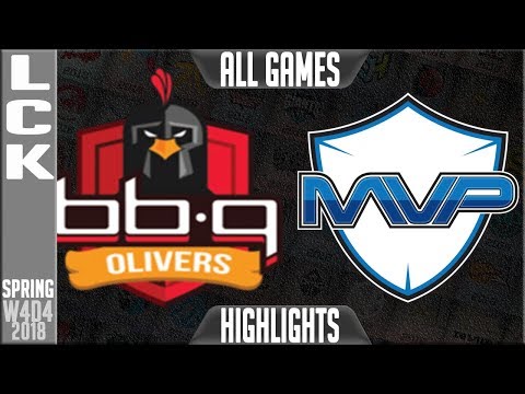 BBQ vs MVP Highlights ALL GAMES | LCK Week 4 Spring 2018 W4D4 | BBQ Olivers vs MVP