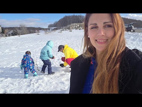 Our 20th wedding anniversary. Noah and Alan see snow for the first time.