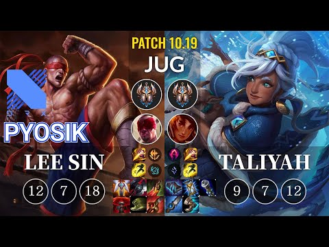 DRX Pyosik Lee Sin vs Taliyah Jungle - KR Patch 10.19