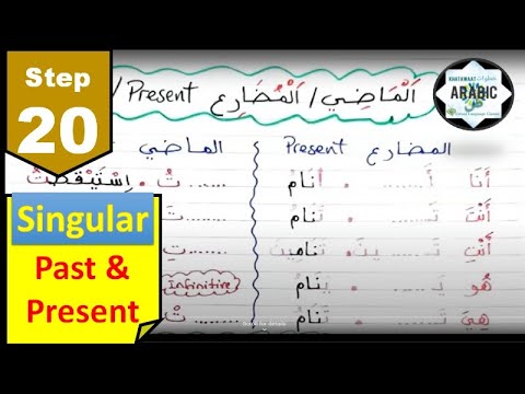 STEP 20- Arabic PAST & PRESENT TENSE- SINGULAR الماضى  المفرد- Conjugation
