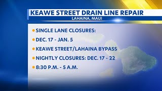 Overnight repairs on Keawe St. wrap up