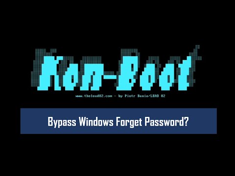 Kon-Boot: Bypass Windows Forgotten Password