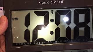 Sharp Atomic Atomic Clock Battery Powered  Large Atomic Indoor Outdoor Temperature