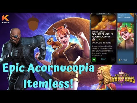 Epic Acornucopia Itemless! R5 Nick Fury! - Marvel Contest of Champions