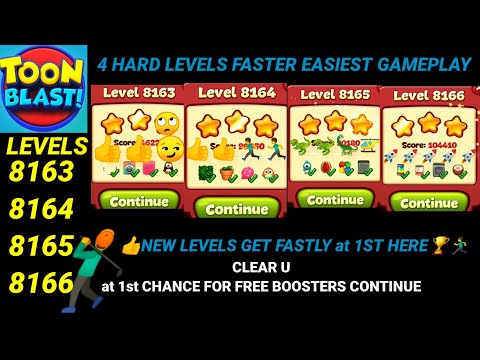 ToonBlast Levels 8163 8164 8165 8166 |EXTRA EASIEST ROCKET PLAY🚀🚀🚀