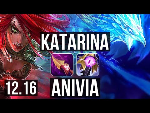 KATARINA vs ANIVIA (MID) | 8/0/5, 2.1M mastery, 1100+ games, Legendary | EUW Master | 12.16