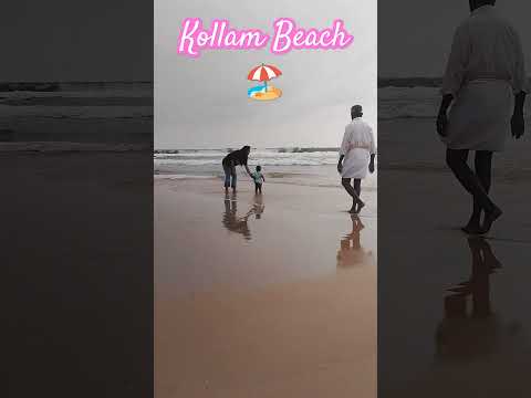 Kollam Beach | Beach in Kerala | #cutebaby #krishika #viralvideo #shorts #trending
