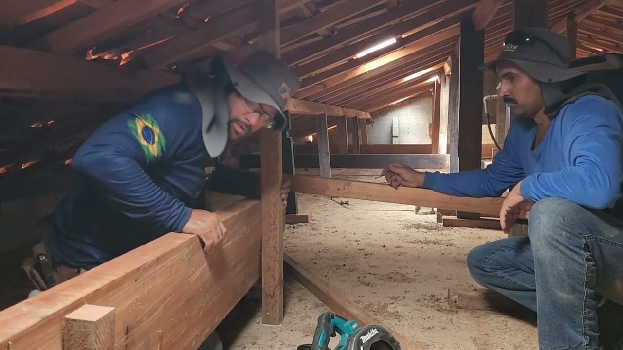 CONSTRUÍMOS UM INCRÍVEL TELHADO SUSPENSO NA ROÇA, VALE À PENA CONFERIR...