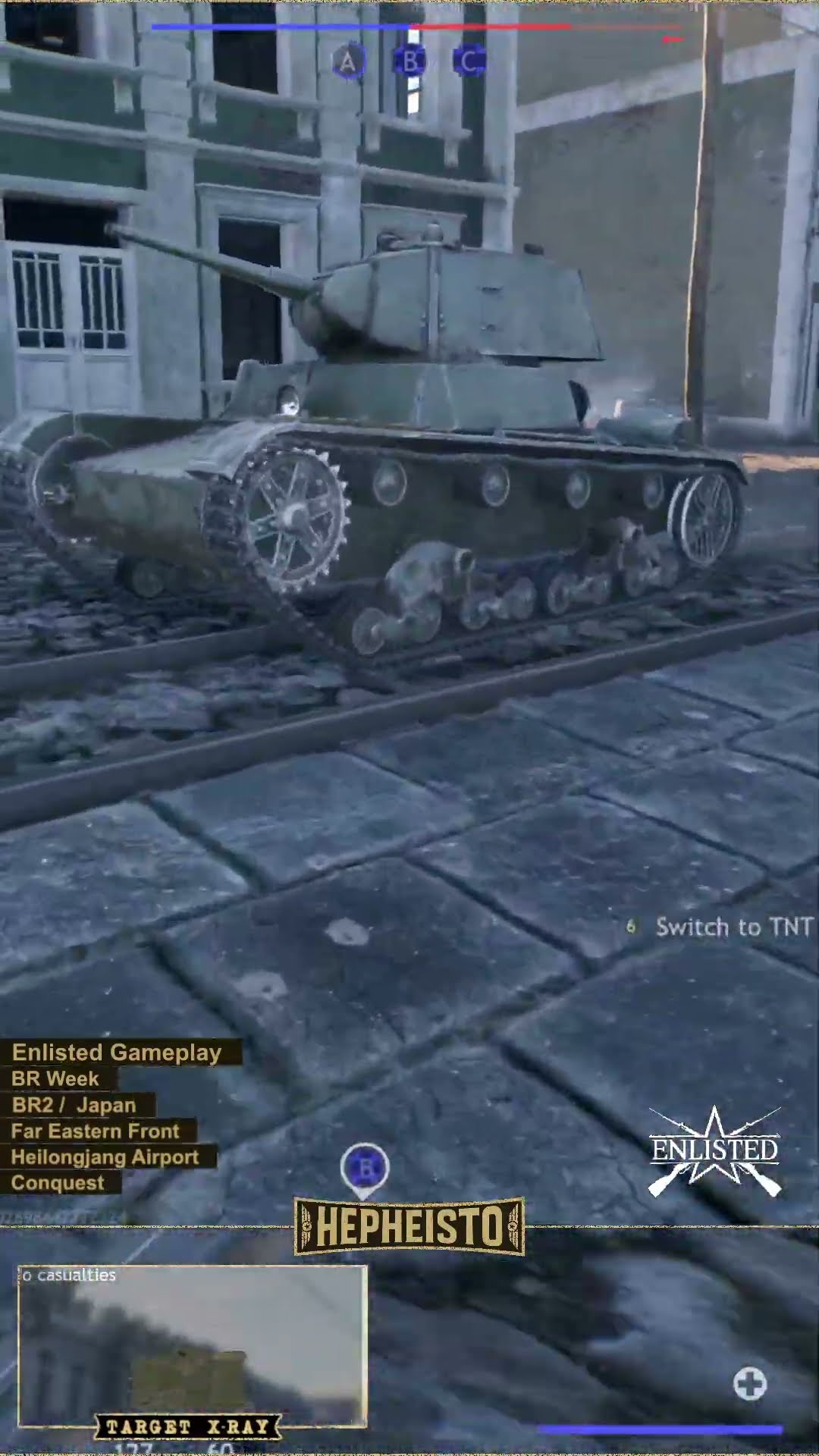 Engineer eliminates Tank T-26 with TNT Charge