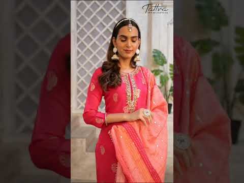 Tattva Aks Vol 3 Viscose Dola Silk Jacquard Wholesale Readymade Suits Catalog – product video thumbnail
