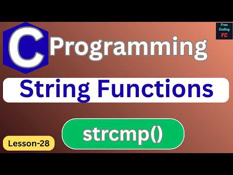 Strcmp Function C Programming Tutorial C Programming For Beginners Learn C L 28