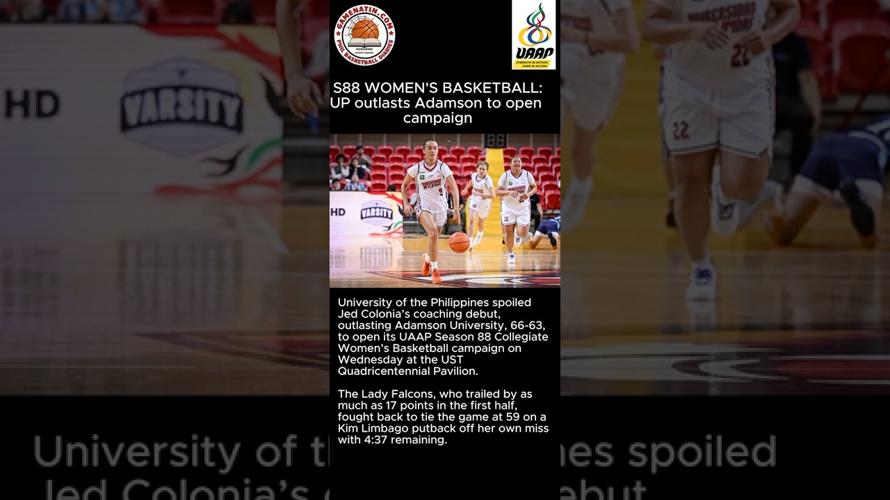 UAAP Women's Basketball: Louna Ozar's clutch three leads UP to win vs Adamson in women's basketball.