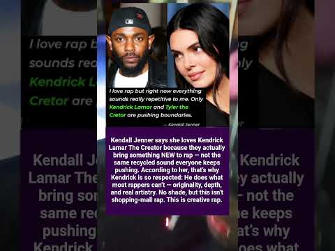 She loves Kendrick Lamar and Tyler because #shorts #kendricklamar #rap #hiphop #news