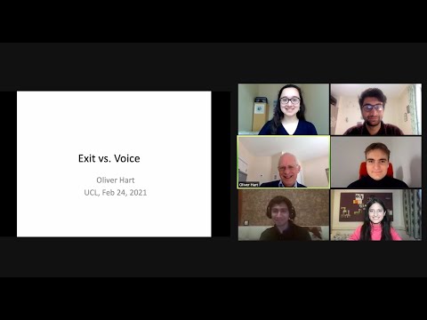 Oliver Hart on "Exit vs Voice"