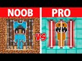 NOOB Vs PRO Prison ESCAPE BUILD CHALLENGE Minecraft
