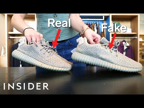 Part of a video titled How To Spot Fake Sneakers - YouTube