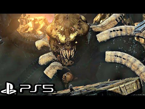 God of War Ascension (PS5) - Kraken Final Boss Fight & Ending (4K 60FPS)