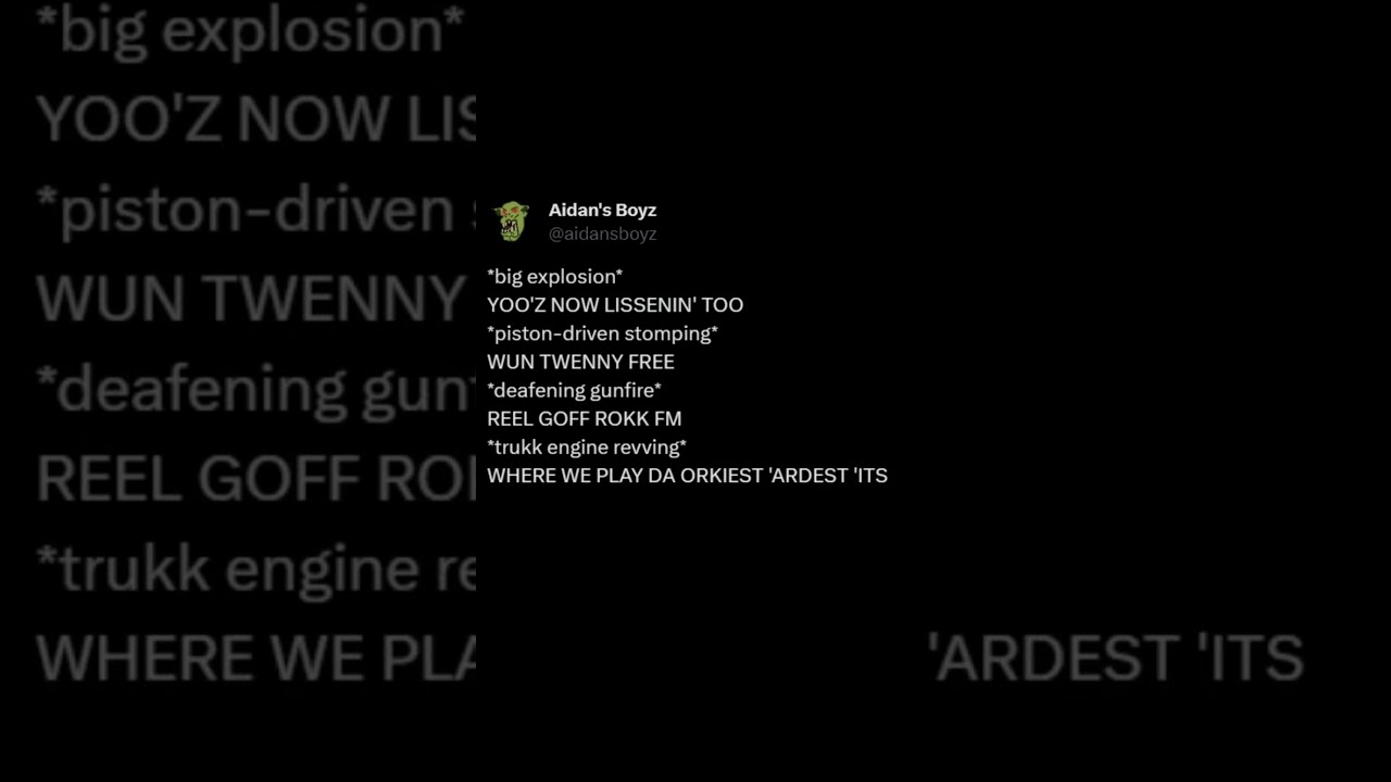 Ork Radio Stations Be Like | 40K Orks Meme #orktober