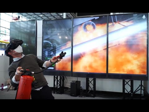 VR Brandschutz Simulation auf der A+A - FLAMECOACH®