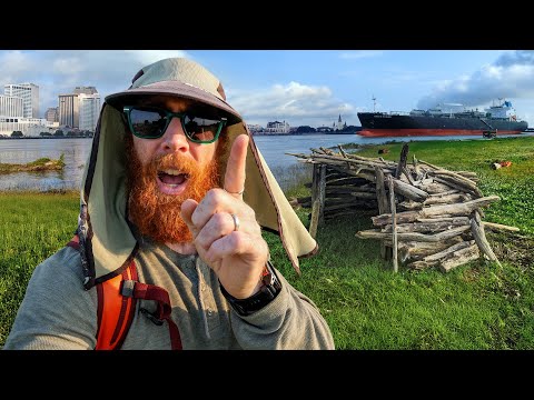 44 year old man builds himself a fort on the Mississippi
