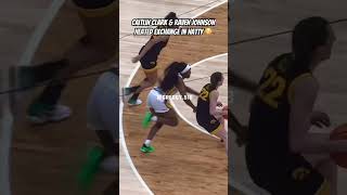 Caitlin Clark and Raven Johnson heated exchanged #caitlinclark #basketball #wnba