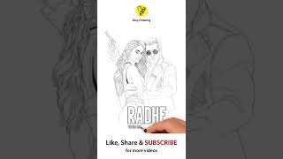 Salman Khan movie Radhe Poster drawing within a minute