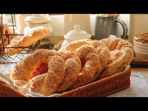 Simple life in a country house~Garden work~Prepare Turkish bagels - Simit and fried fish
